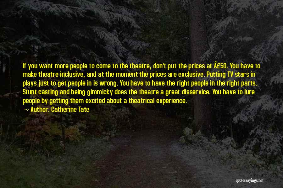 Catherine Tate Quotes: If You Want More People To Come To The Theatre, Don't Put The Prices At Â£50. You Have To Make