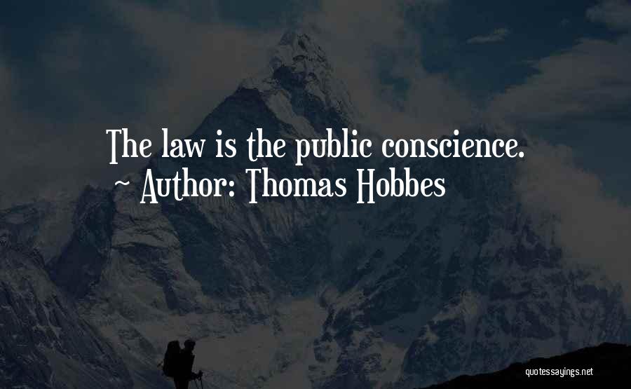 Thomas Hobbes Quotes: The Law Is The Public Conscience.