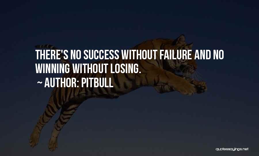 Pitbull Quotes: There's No Success Without Failure And No Winning Without Losing.