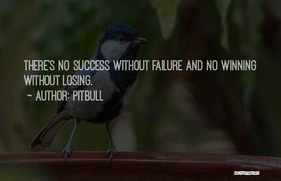 Pitbull Quotes: There's No Success Without Failure And No Winning Without Losing.