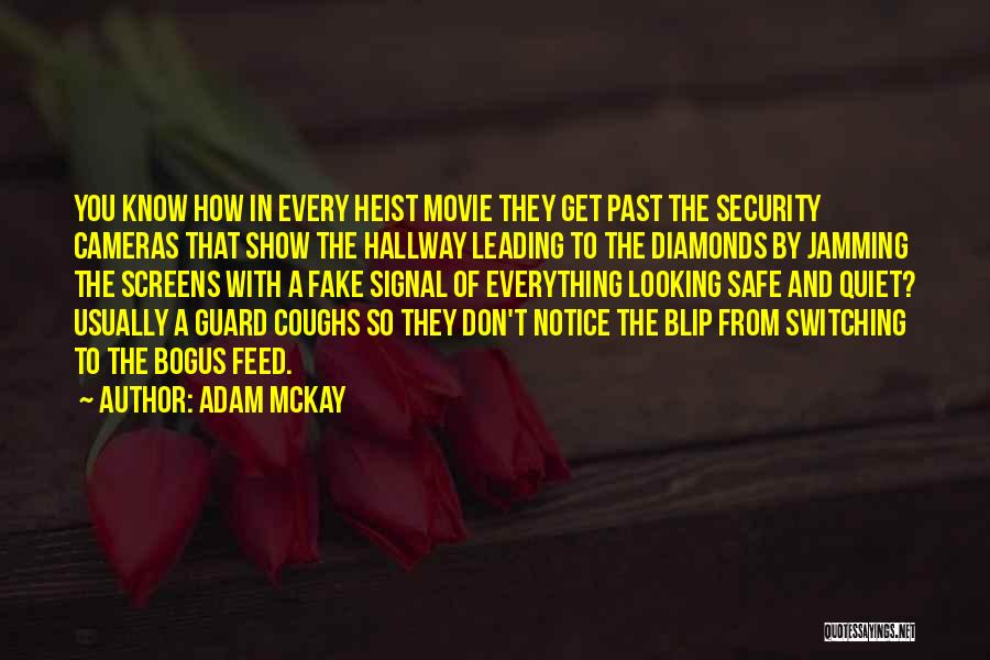 Adam McKay Quotes: You Know How In Every Heist Movie They Get Past The Security Cameras That Show The Hallway Leading To The