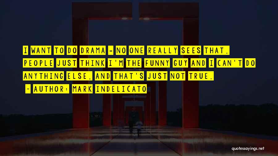 Mark Indelicato Quotes: I Want To Do Drama - No One Really Sees That. People Just Think I'm The Funny Guy And I