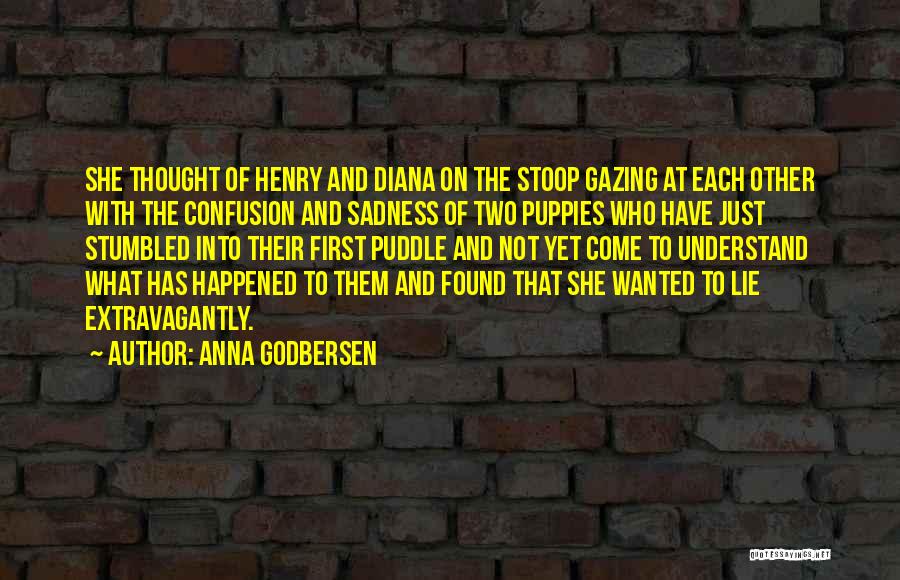 Anna Godbersen Quotes: She Thought Of Henry And Diana On The Stoop Gazing At Each Other With The Confusion And Sadness Of Two