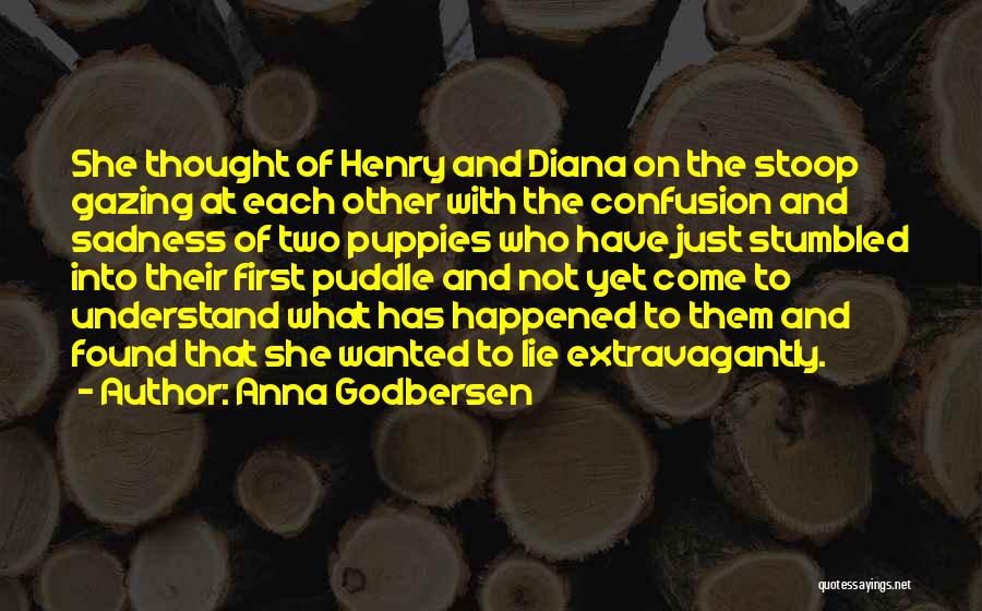 Anna Godbersen Quotes: She Thought Of Henry And Diana On The Stoop Gazing At Each Other With The Confusion And Sadness Of Two