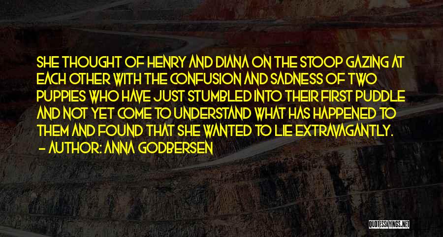 Anna Godbersen Quotes: She Thought Of Henry And Diana On The Stoop Gazing At Each Other With The Confusion And Sadness Of Two