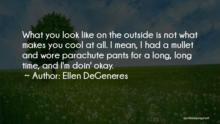 Ellen DeGeneres Quotes: What You Look Like On The Outside Is Not What Makes You Cool At All. I Mean, I Had A