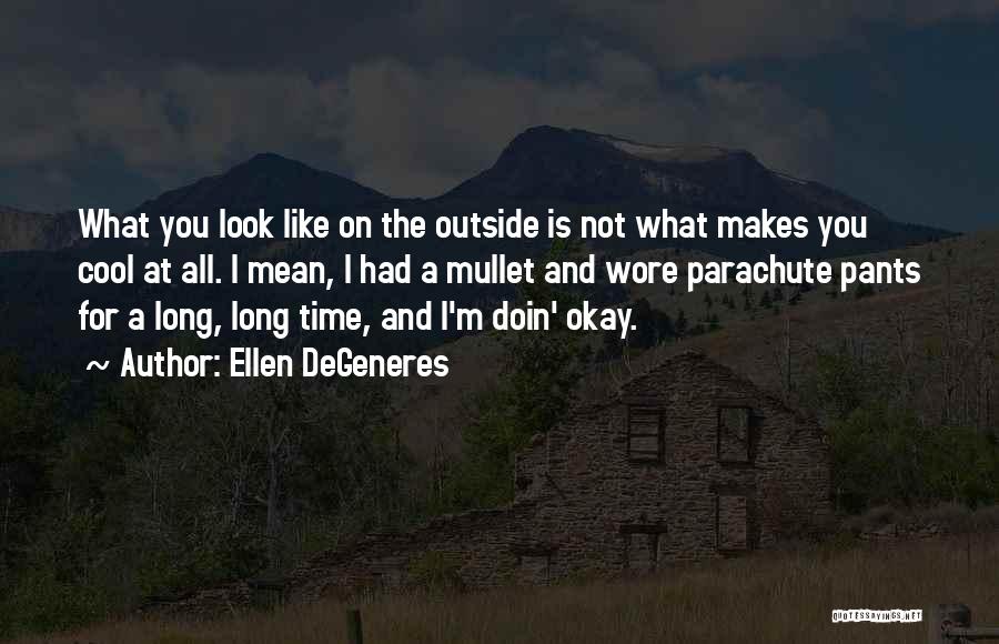 Ellen DeGeneres Quotes: What You Look Like On The Outside Is Not What Makes You Cool At All. I Mean, I Had A