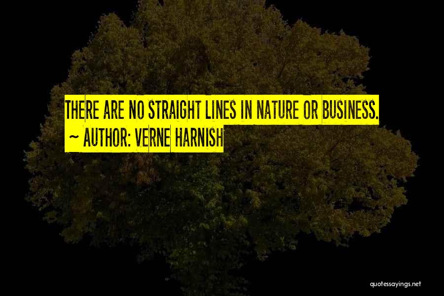 Verne Harnish Quotes: There Are No Straight Lines In Nature Or Business.
