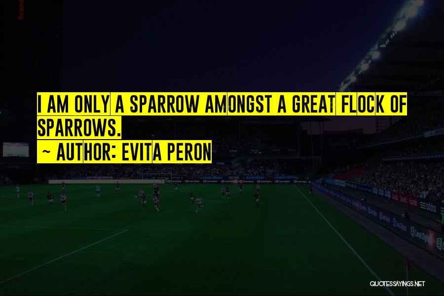 Evita Peron Quotes: I Am Only A Sparrow Amongst A Great Flock Of Sparrows.