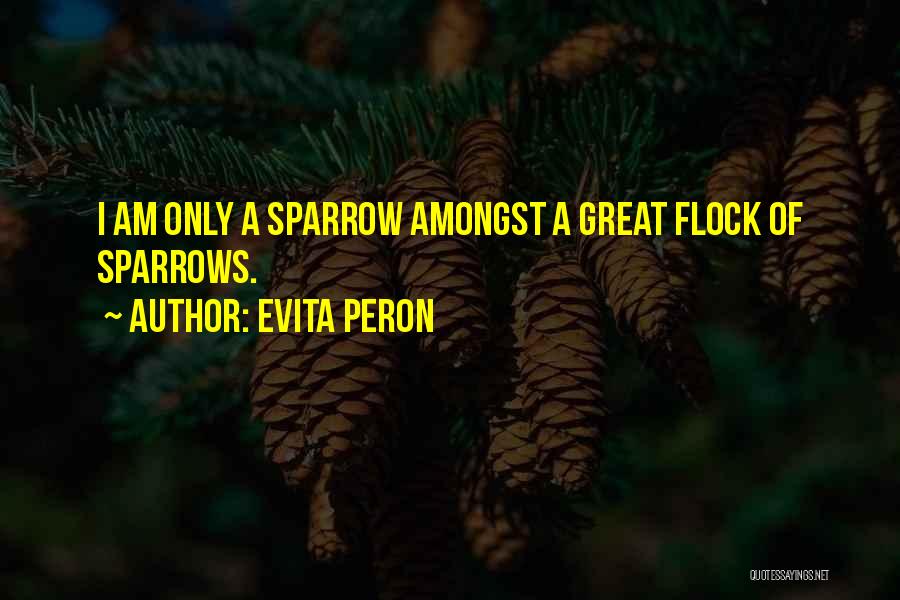 Evita Peron Quotes: I Am Only A Sparrow Amongst A Great Flock Of Sparrows.