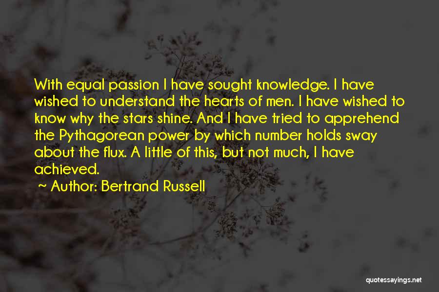 Bertrand Russell Quotes: With Equal Passion I Have Sought Knowledge. I Have Wished To Understand The Hearts Of Men. I Have Wished To