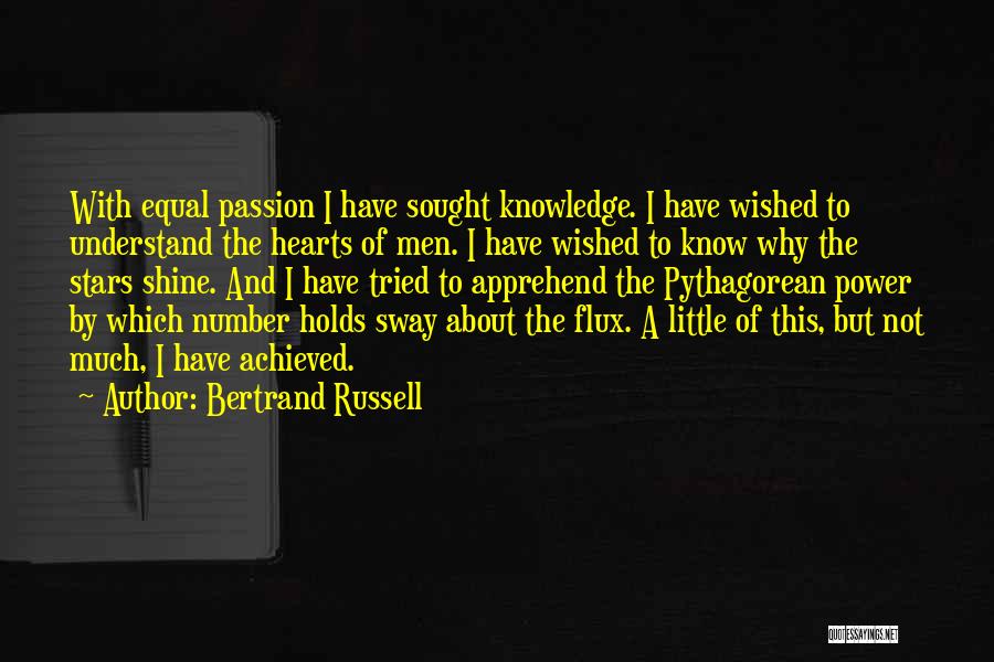 Bertrand Russell Quotes: With Equal Passion I Have Sought Knowledge. I Have Wished To Understand The Hearts Of Men. I Have Wished To