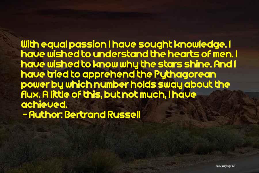 Bertrand Russell Quotes: With Equal Passion I Have Sought Knowledge. I Have Wished To Understand The Hearts Of Men. I Have Wished To