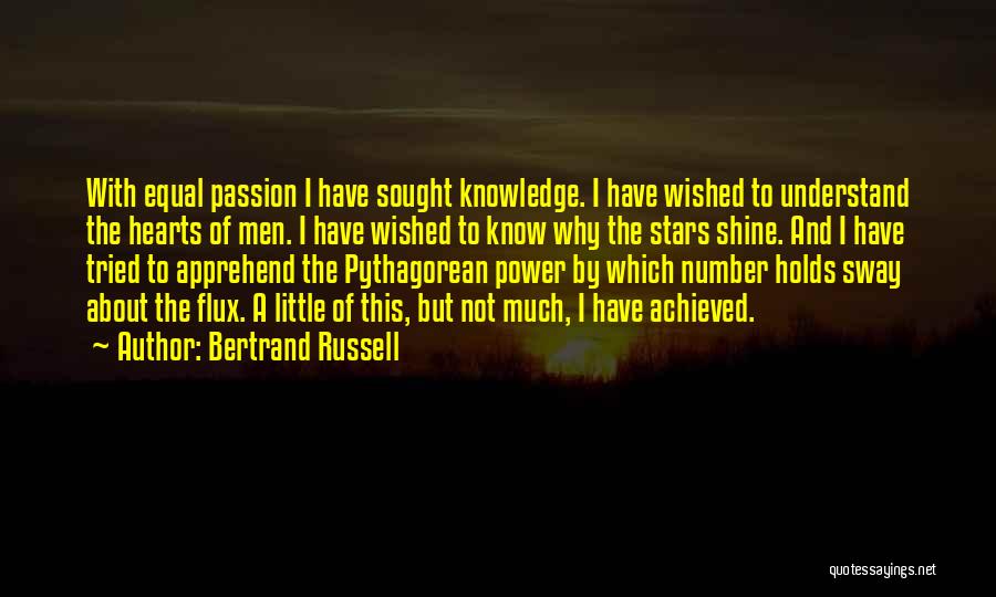 Bertrand Russell Quotes: With Equal Passion I Have Sought Knowledge. I Have Wished To Understand The Hearts Of Men. I Have Wished To