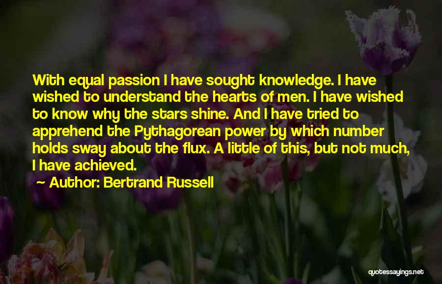 Bertrand Russell Quotes: With Equal Passion I Have Sought Knowledge. I Have Wished To Understand The Hearts Of Men. I Have Wished To