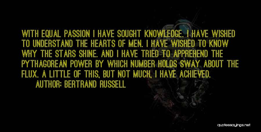 Bertrand Russell Quotes: With Equal Passion I Have Sought Knowledge. I Have Wished To Understand The Hearts Of Men. I Have Wished To