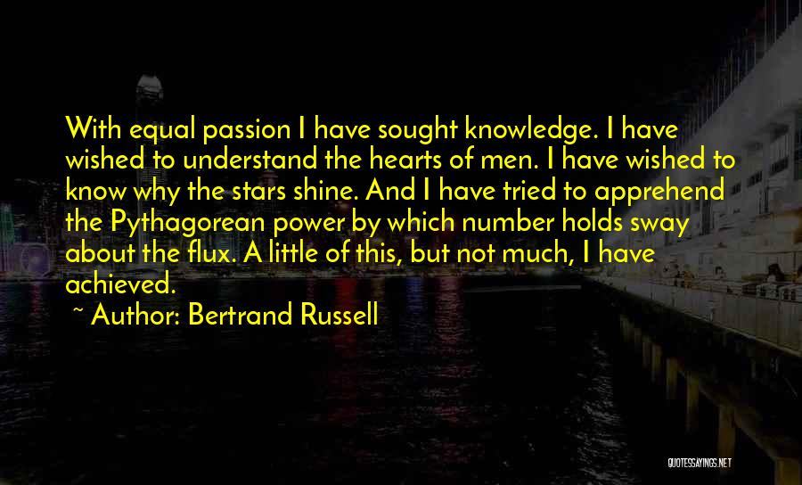 Bertrand Russell Quotes: With Equal Passion I Have Sought Knowledge. I Have Wished To Understand The Hearts Of Men. I Have Wished To