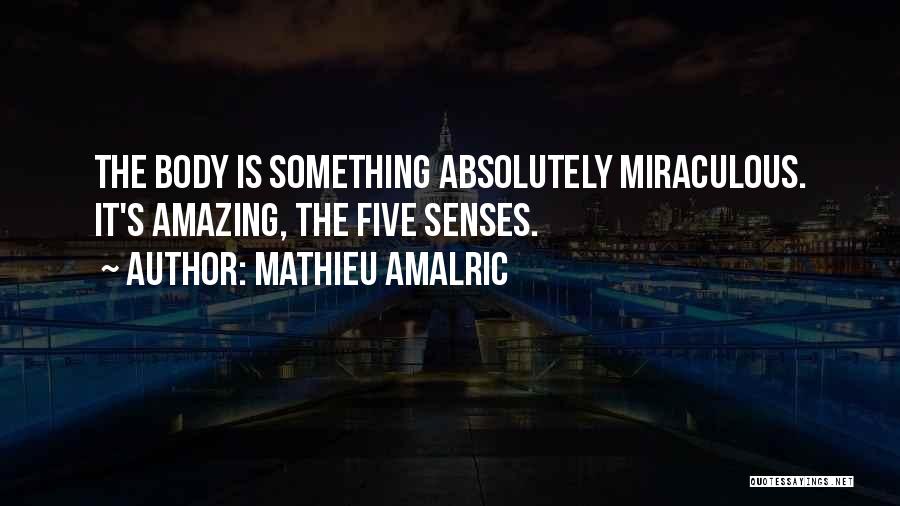 Mathieu Amalric Quotes: The Body Is Something Absolutely Miraculous. It's Amazing, The Five Senses.