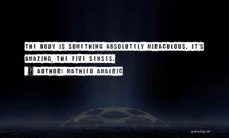 Mathieu Amalric Quotes: The Body Is Something Absolutely Miraculous. It's Amazing, The Five Senses.
