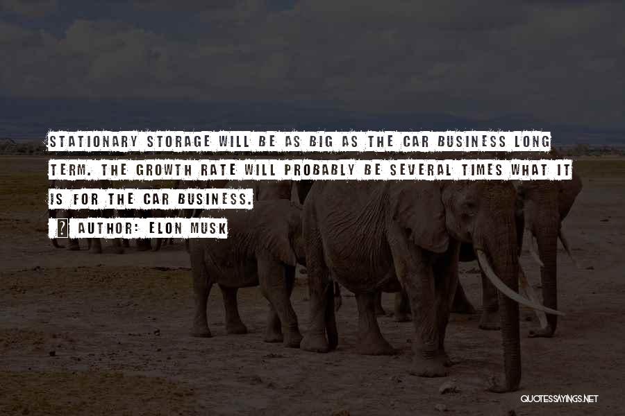 Elon Musk Quotes: Stationary Storage Will Be As Big As The Car Business Long Term. The Growth Rate Will Probably Be Several Times