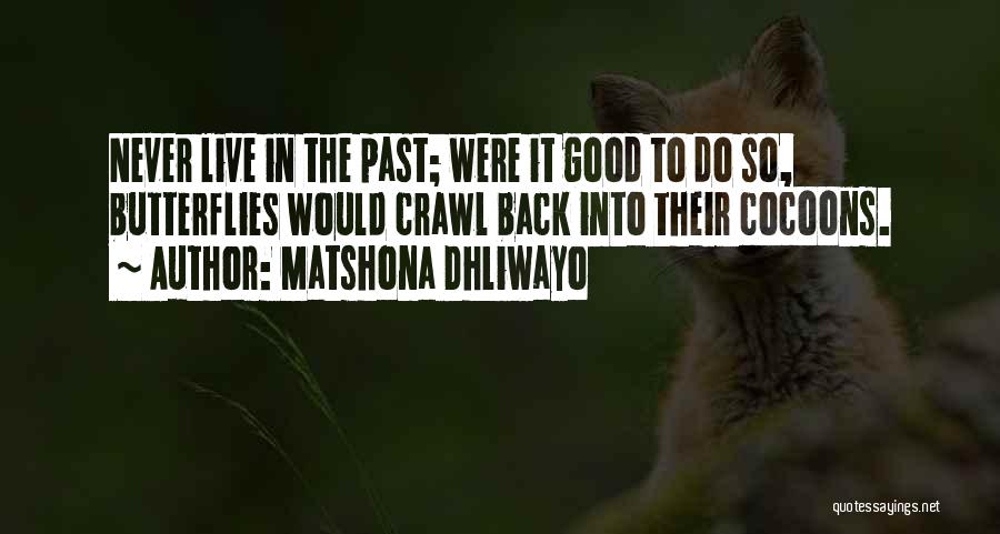 Matshona Dhliwayo Quotes: Never Live In The Past; Were It Good To Do So, Butterflies Would Crawl Back Into Their Cocoons.