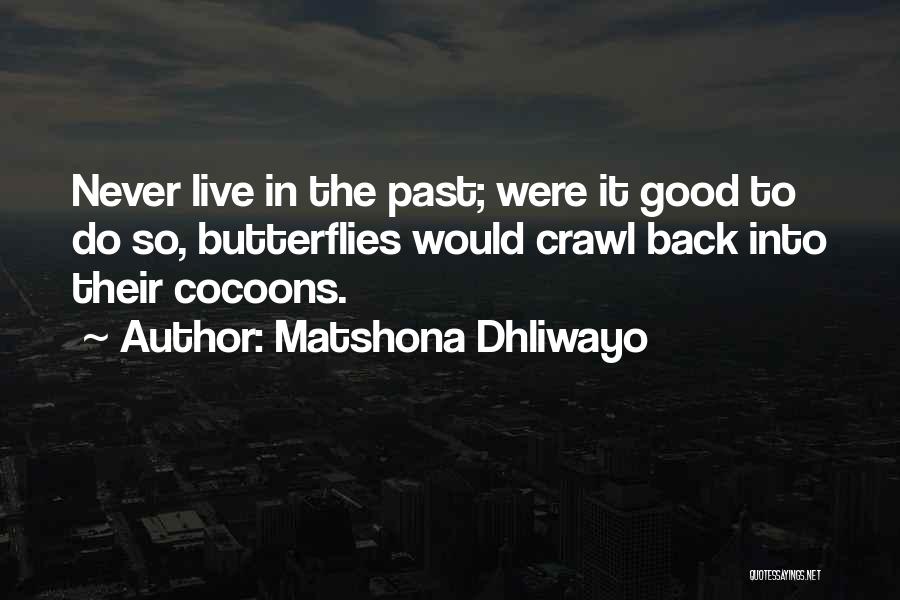 Matshona Dhliwayo Quotes: Never Live In The Past; Were It Good To Do So, Butterflies Would Crawl Back Into Their Cocoons.