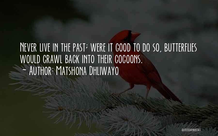 Matshona Dhliwayo Quotes: Never Live In The Past; Were It Good To Do So, Butterflies Would Crawl Back Into Their Cocoons.