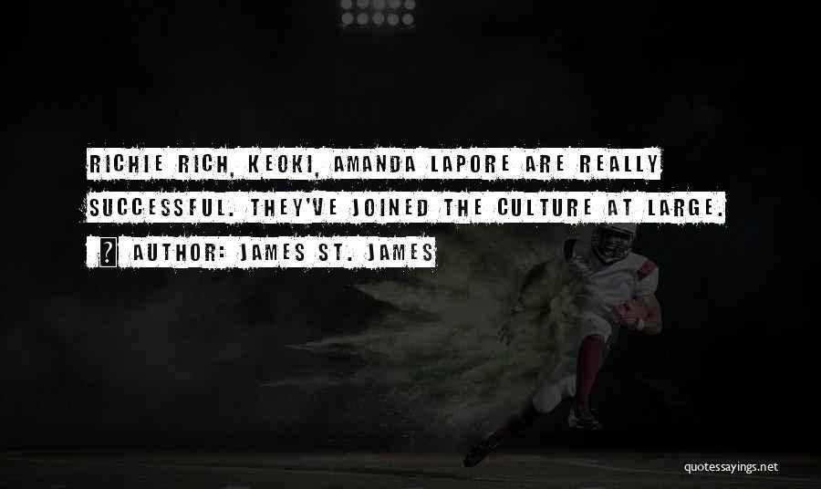 James St. James Quotes: Richie Rich, Keoki, Amanda Lapore Are Really Successful. They've Joined The Culture At Large.