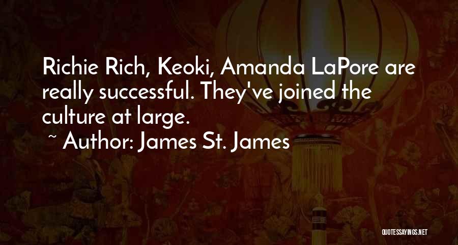 James St. James Quotes: Richie Rich, Keoki, Amanda Lapore Are Really Successful. They've Joined The Culture At Large.