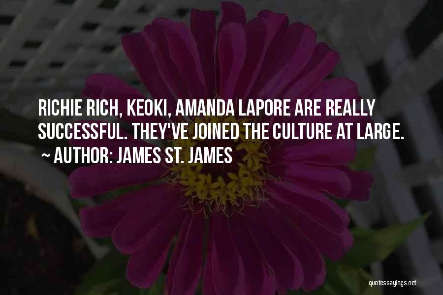 James St. James Quotes: Richie Rich, Keoki, Amanda Lapore Are Really Successful. They've Joined The Culture At Large.