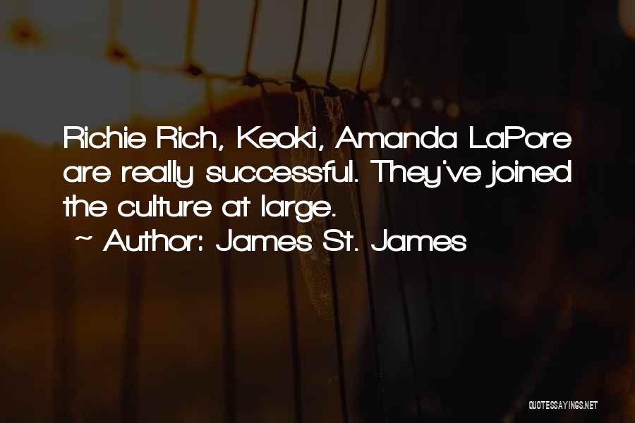 James St. James Quotes: Richie Rich, Keoki, Amanda Lapore Are Really Successful. They've Joined The Culture At Large.