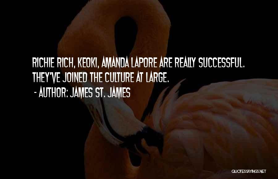 James St. James Quotes: Richie Rich, Keoki, Amanda Lapore Are Really Successful. They've Joined The Culture At Large.