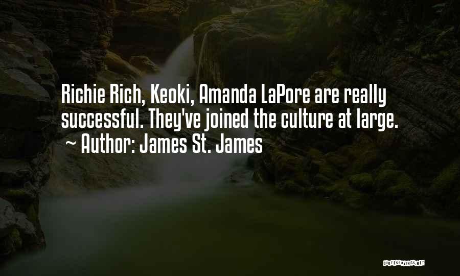 James St. James Quotes: Richie Rich, Keoki, Amanda Lapore Are Really Successful. They've Joined The Culture At Large.