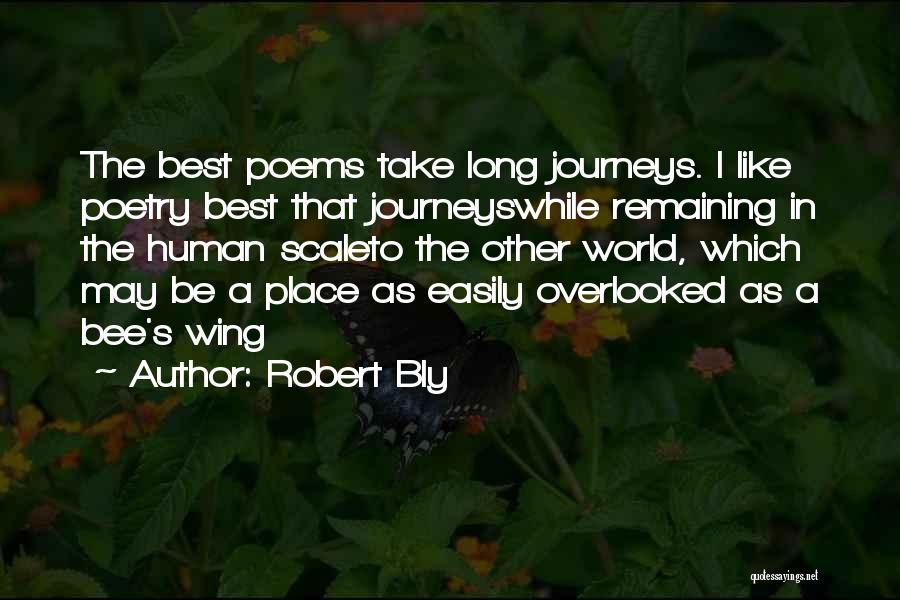 Robert Bly Quotes: The Best Poems Take Long Journeys. I Like Poetry Best That Journeyswhile Remaining In The Human Scaleto The Other World,