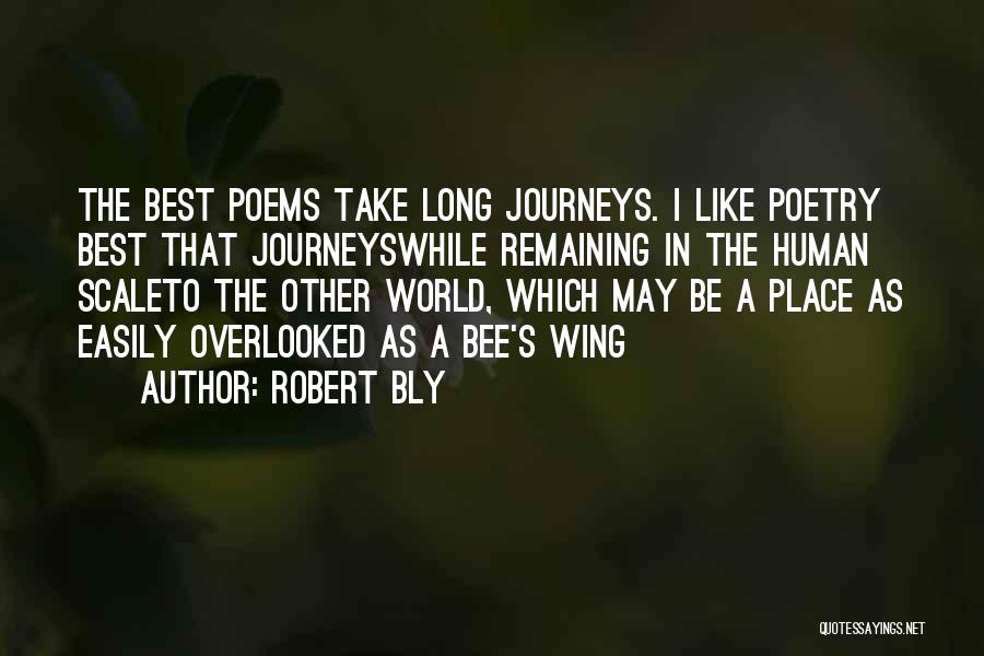 Robert Bly Quotes: The Best Poems Take Long Journeys. I Like Poetry Best That Journeyswhile Remaining In The Human Scaleto The Other World,