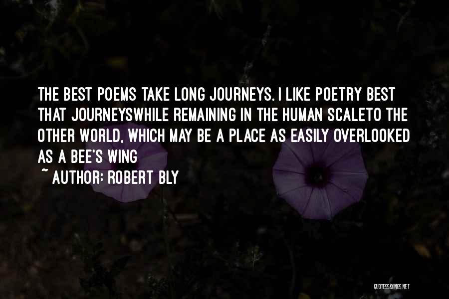 Robert Bly Quotes: The Best Poems Take Long Journeys. I Like Poetry Best That Journeyswhile Remaining In The Human Scaleto The Other World,