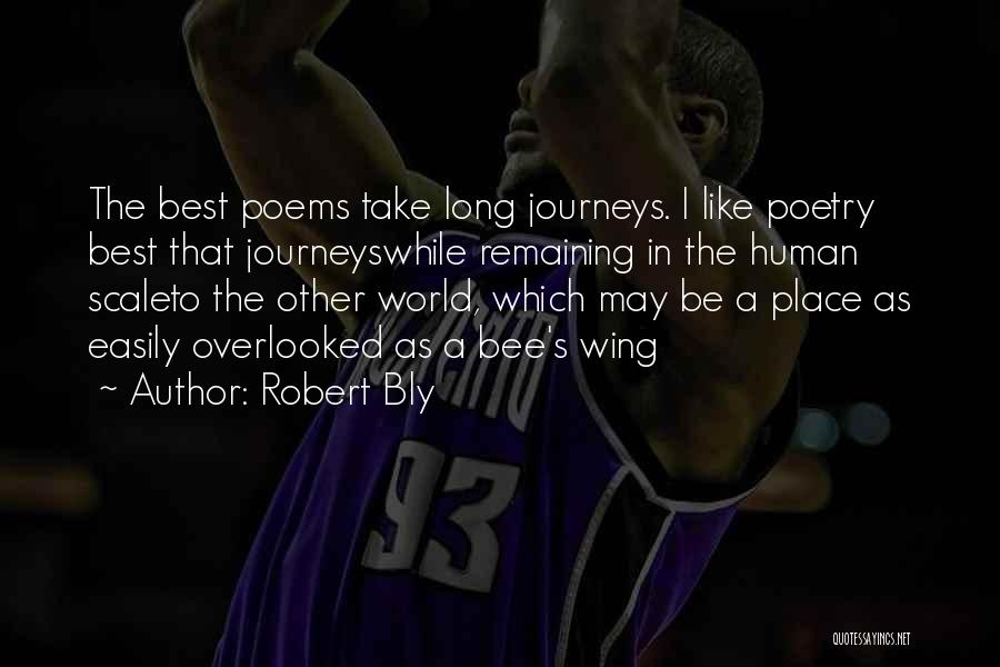 Robert Bly Quotes: The Best Poems Take Long Journeys. I Like Poetry Best That Journeyswhile Remaining In The Human Scaleto The Other World,