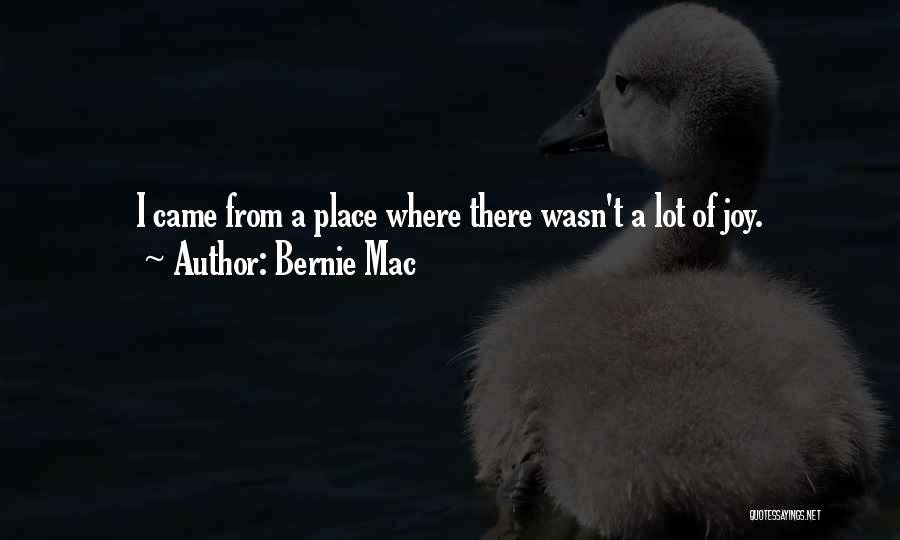 Bernie Mac Quotes: I Came From A Place Where There Wasn't A Lot Of Joy.