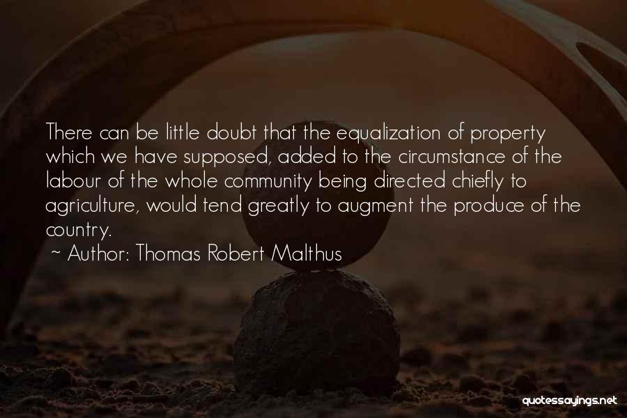 Thomas Robert Malthus Quotes: There Can Be Little Doubt That The Equalization Of Property Which We Have Supposed, Added To The Circumstance Of The