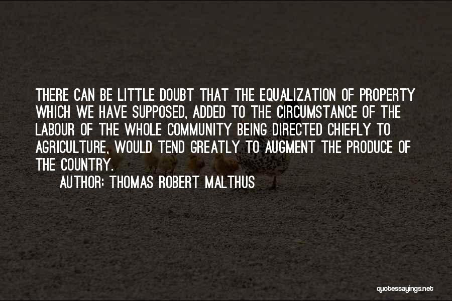 Thomas Robert Malthus Quotes: There Can Be Little Doubt That The Equalization Of Property Which We Have Supposed, Added To The Circumstance Of The