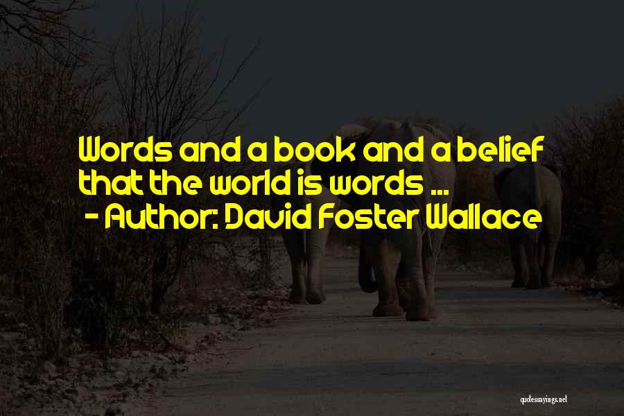David Foster Wallace Quotes: Words And A Book And A Belief That The World Is Words ...
