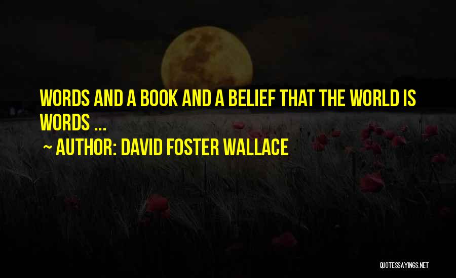 David Foster Wallace Quotes: Words And A Book And A Belief That The World Is Words ...