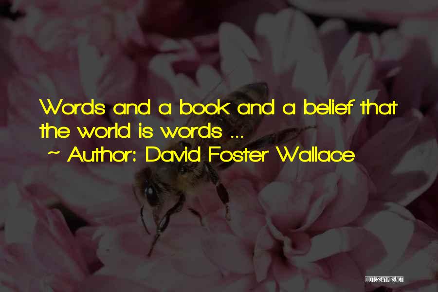 David Foster Wallace Quotes: Words And A Book And A Belief That The World Is Words ...