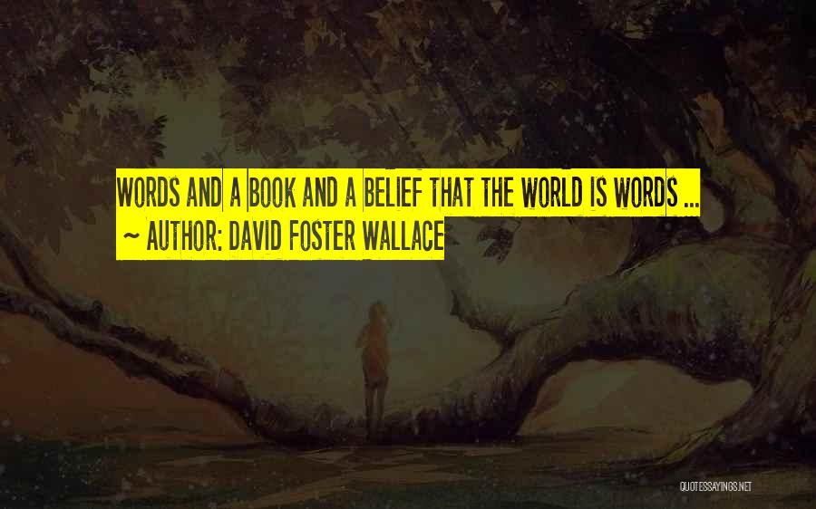 David Foster Wallace Quotes: Words And A Book And A Belief That The World Is Words ...
