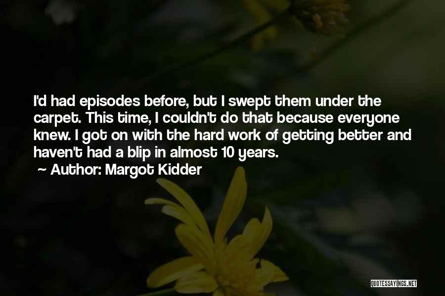 Margot Kidder Quotes: I'd Had Episodes Before, But I Swept Them Under The Carpet. This Time, I Couldn't Do That Because Everyone Knew.