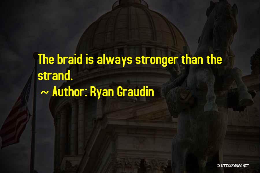Ryan Graudin Quotes: The Braid Is Always Stronger Than The Strand.