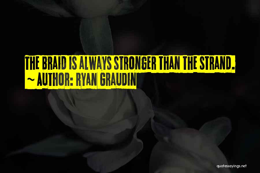 Ryan Graudin Quotes: The Braid Is Always Stronger Than The Strand.