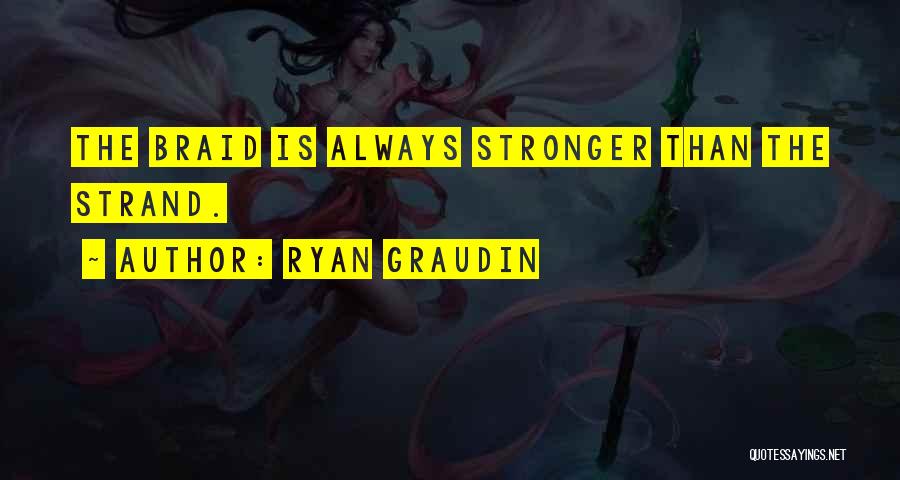 Ryan Graudin Quotes: The Braid Is Always Stronger Than The Strand.