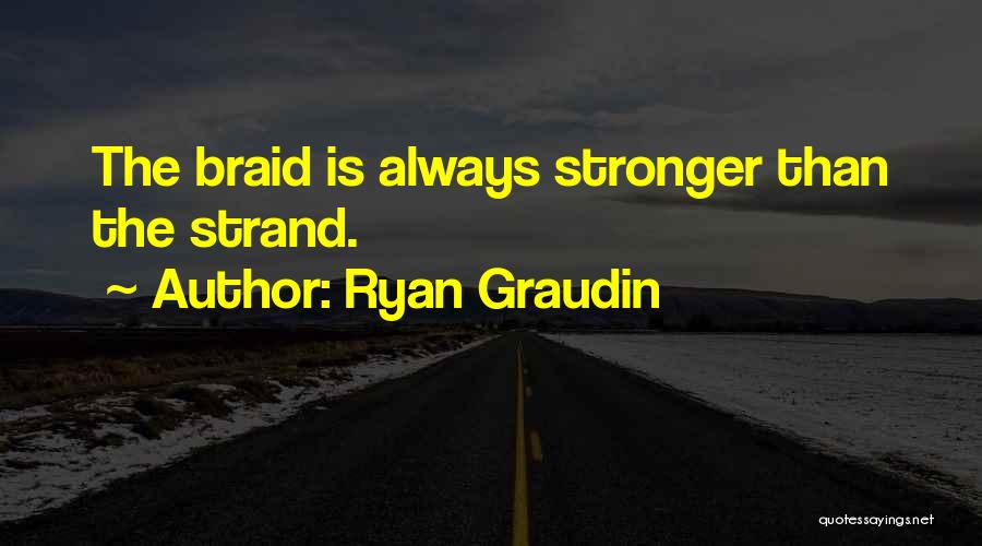 Ryan Graudin Quotes: The Braid Is Always Stronger Than The Strand.