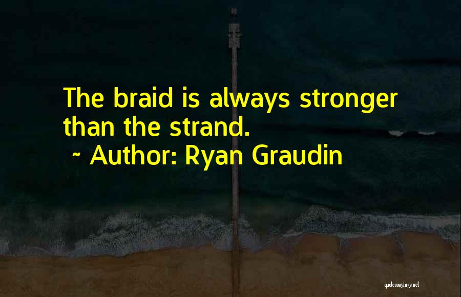 Ryan Graudin Quotes: The Braid Is Always Stronger Than The Strand.